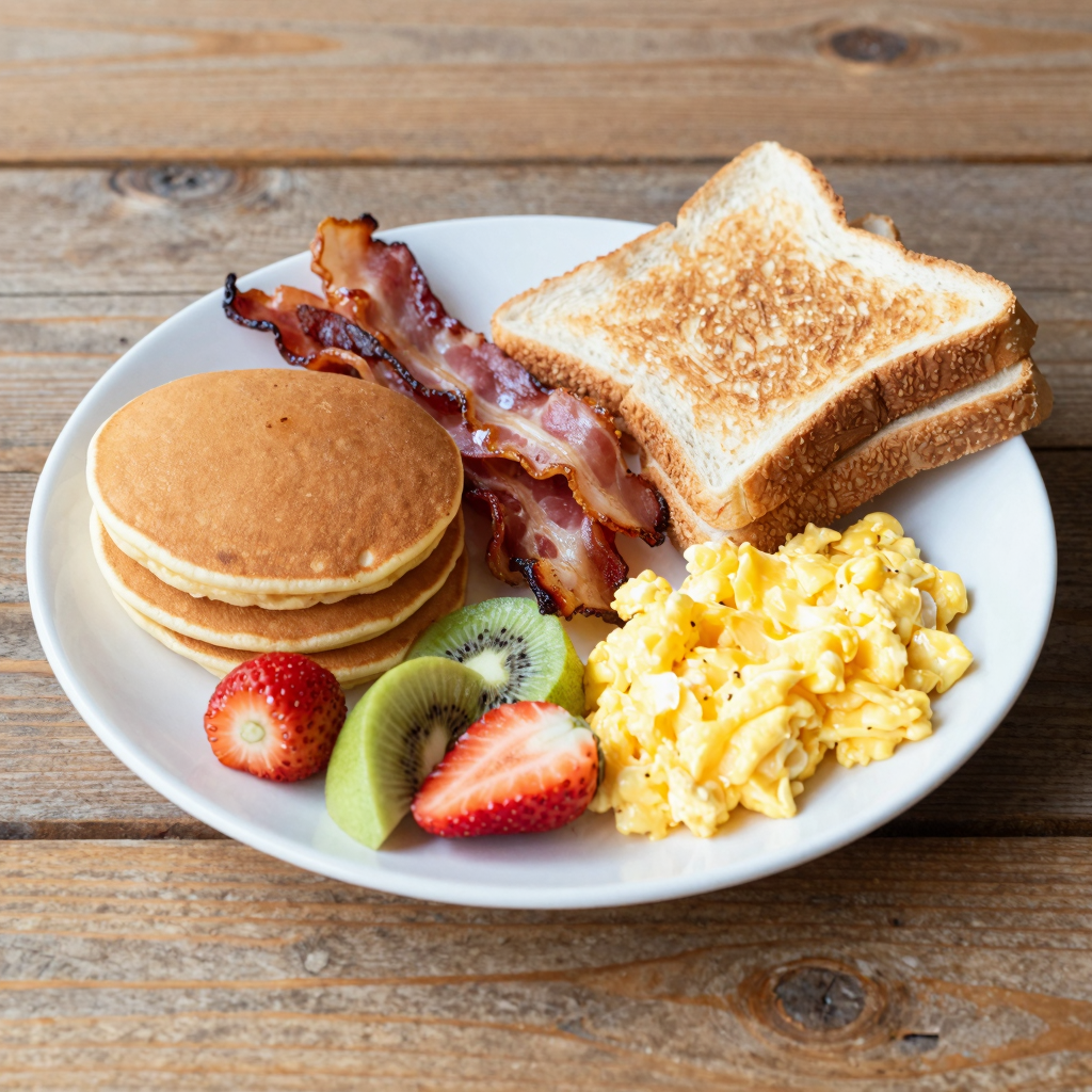 Delicious breakfast plate showcasing variety and appeal