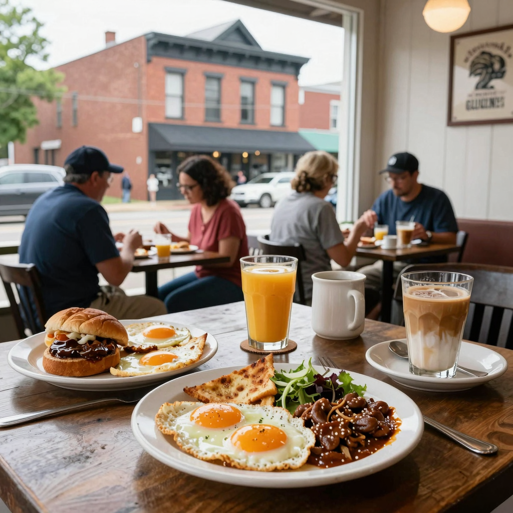 Breakfast scene in Galena