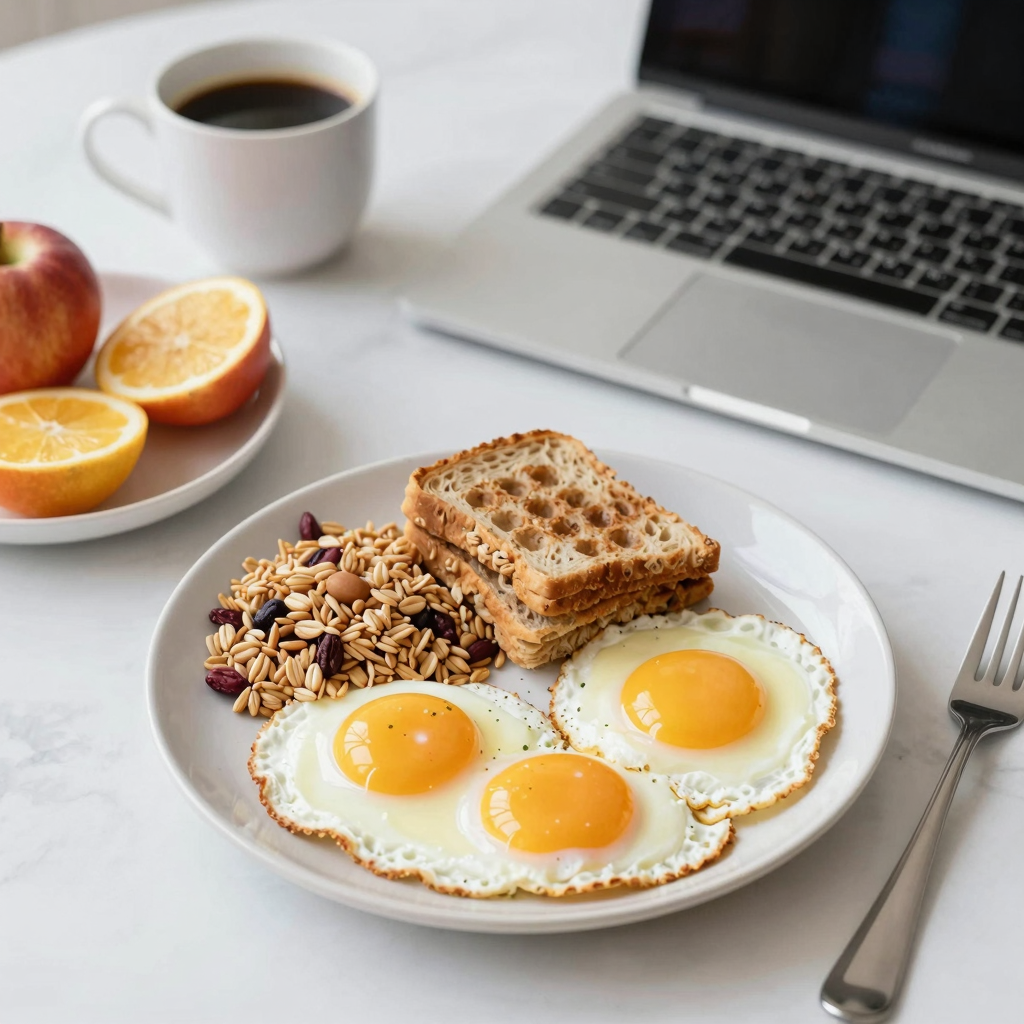 An engaging image depicting a healthy breakfast spread