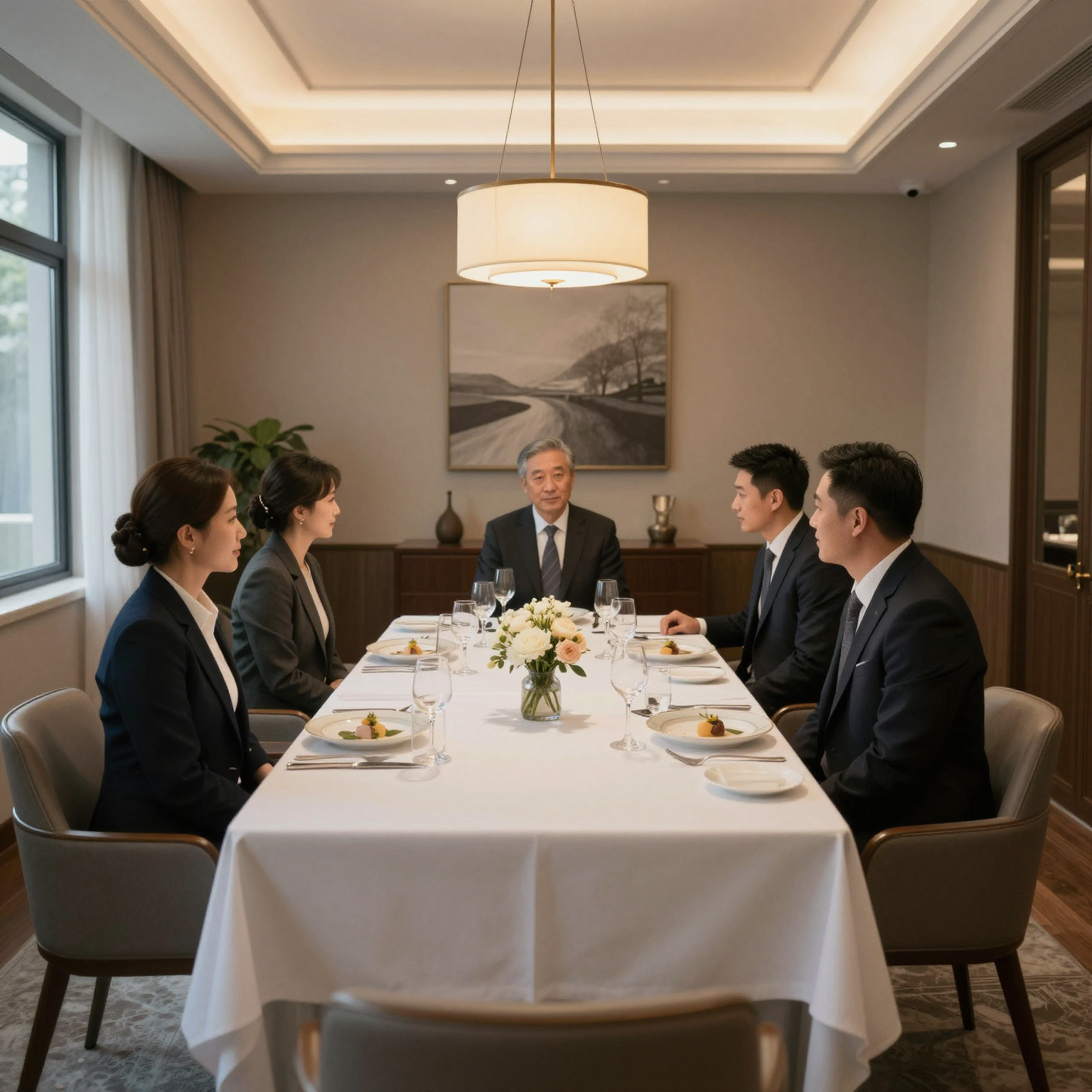 Professional Dining Setting