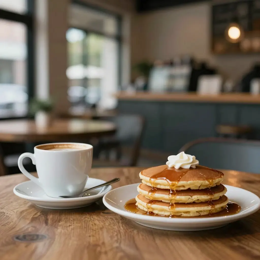 Breakfast setting at a café in High Point