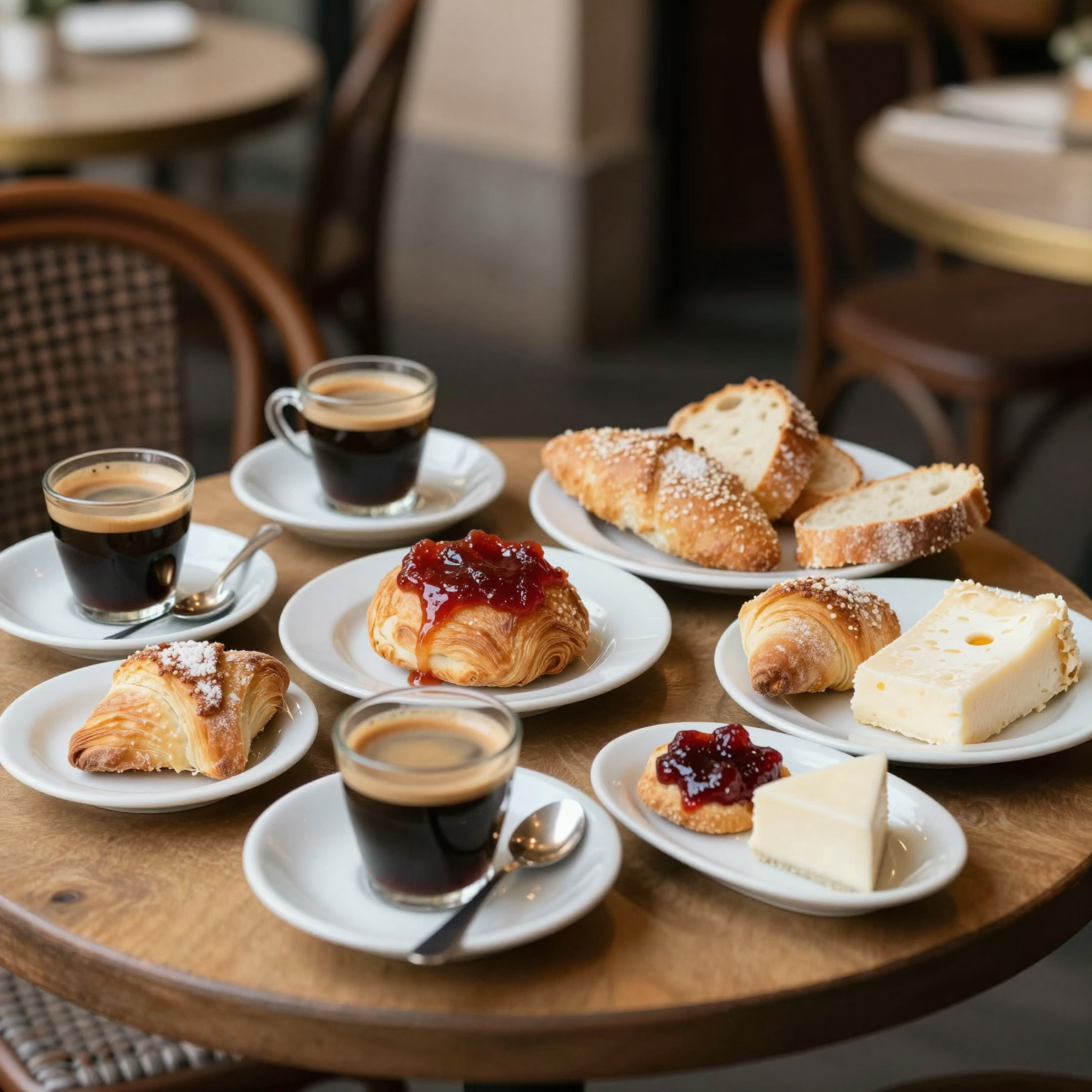 Traditional Italian Breakfast in Rome