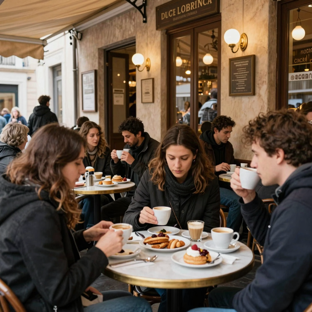 Cozy Breakfast Cafe in Rome