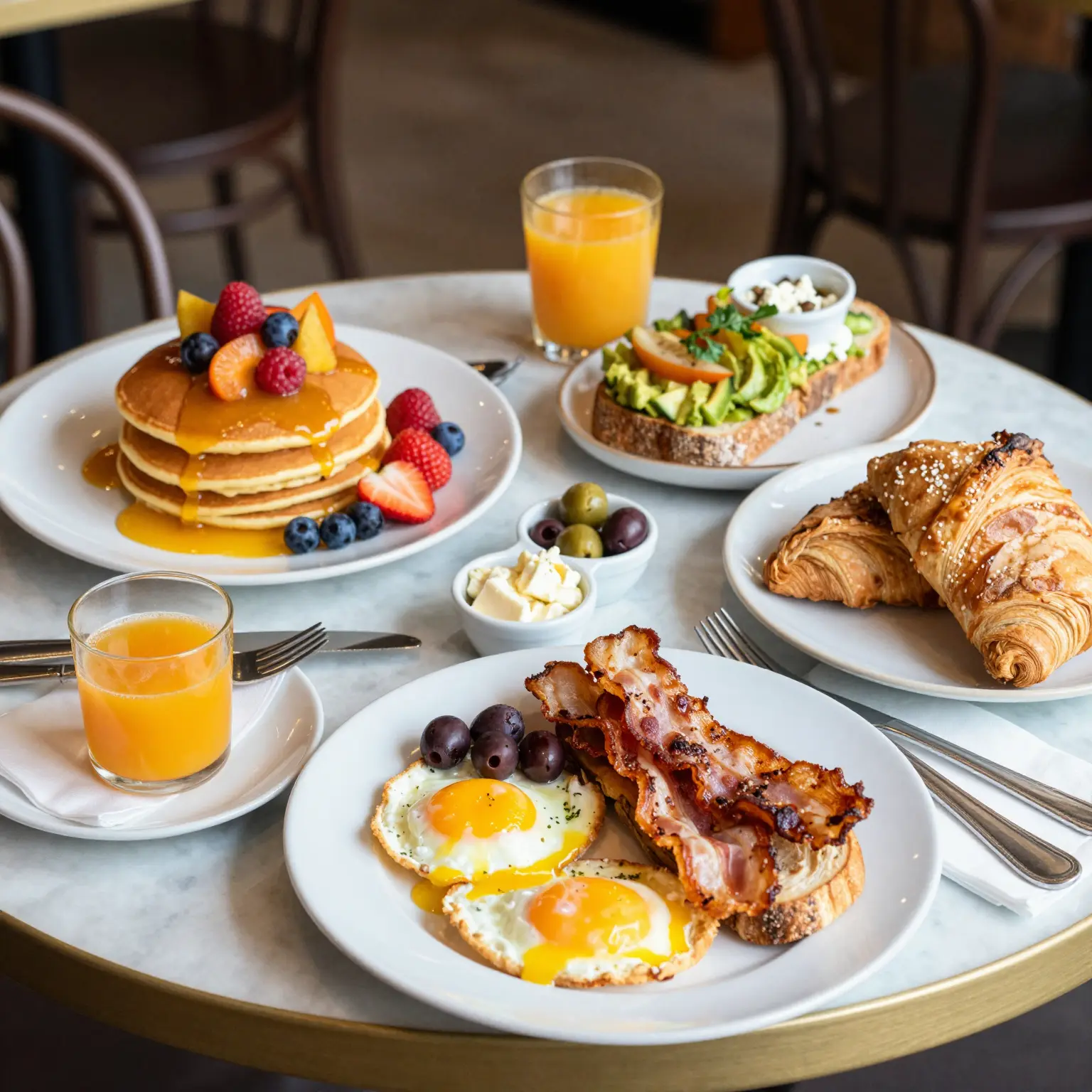 A variety of breakfast dishes showcasing color and presentation in Simi Valley