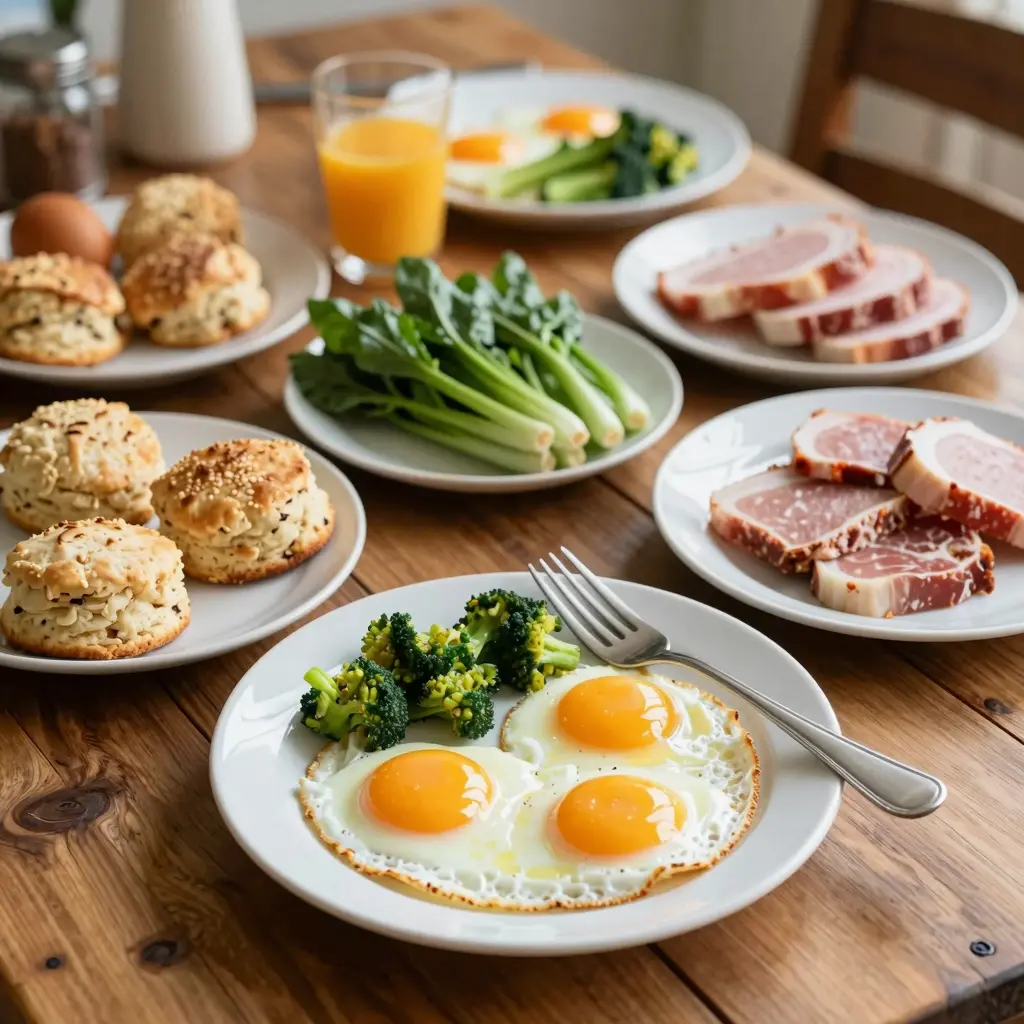 A picturesque southern breakfast spread featuring local ingredients.
