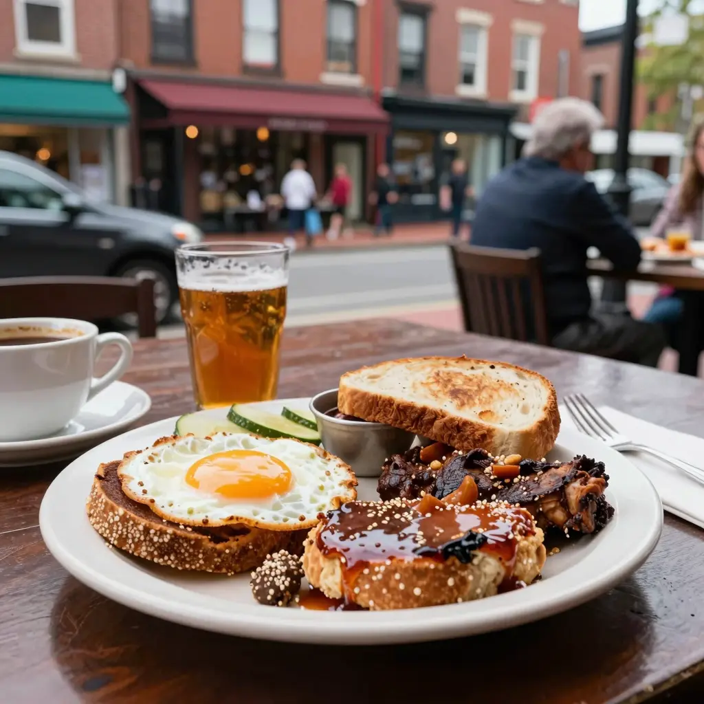 A cozy South Boston breakfast scene