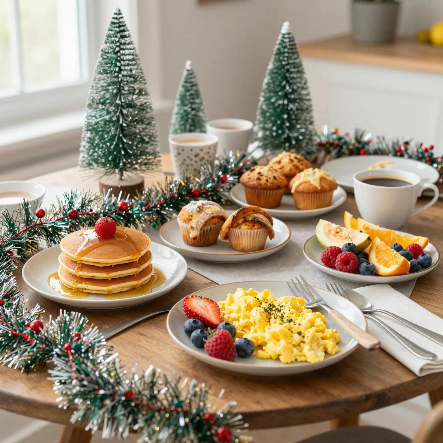 Festive Christmas Breakfast Setup